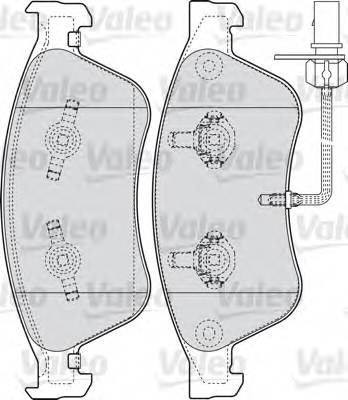 VALEO 598845 Комплект тормозных колодок,