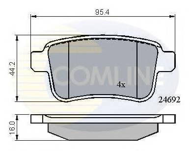 COMLINE CBP01715 Комплект тормозных колодок,