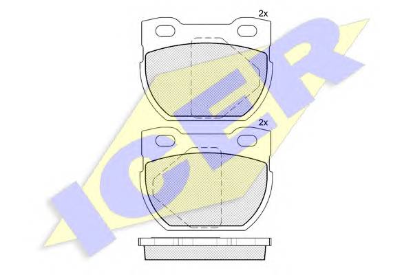 ICER 141090 Комплект тормозных колодок,