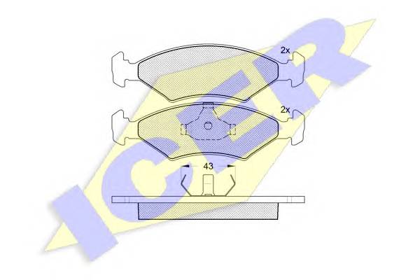 ICER 180329 Комплект тормозных колодок,