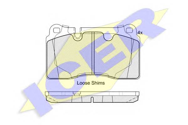 ICER 181791 Комплект тормозных колодок,