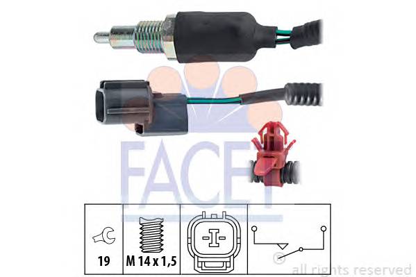 FACET 7.6174 Вимикач, фара заднього