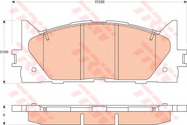 TRW GDB3429 Комплект тормозных колодок,