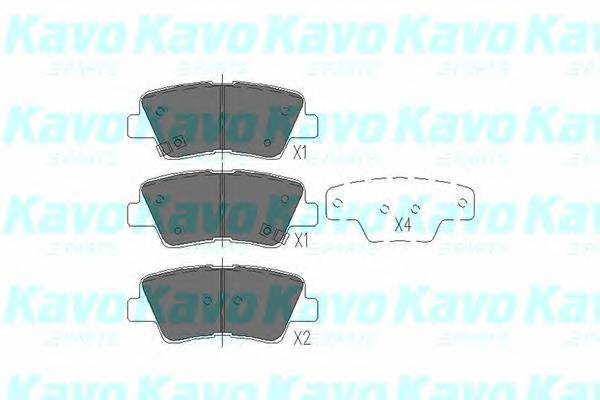 KAVO PARTS KBP-3025 Комплект гальмівних колодок,