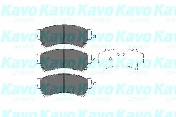 KAVO PARTS KBP-4557 Комплект тормозных колодок,