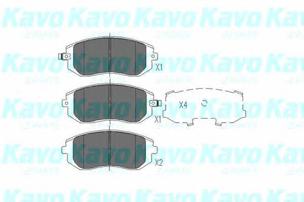 KAVO PARTS KBP-8004 Комплект гальмівних колодок,