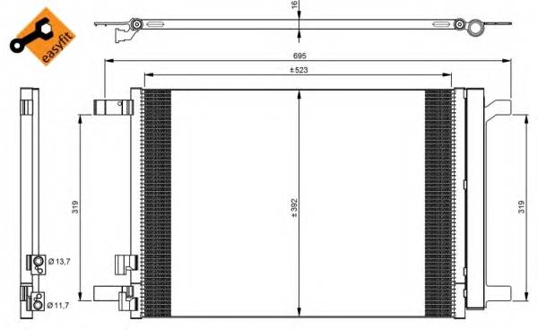 NRF 35968 Конденсатор, кондиціонер