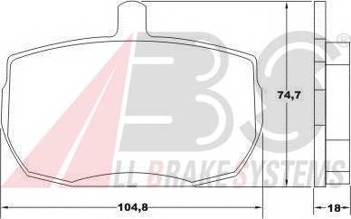 A.B.S. 36124 Комплект тормозных колодок,