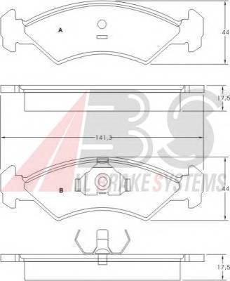 A.B.S. 36534 Комплект тормозных колодок,