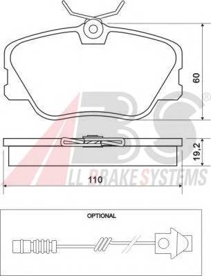 A.B.S. 36556 Комплект тормозных колодок,