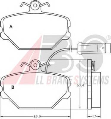 A.B.S. 36630 Комплект тормозных колодок,