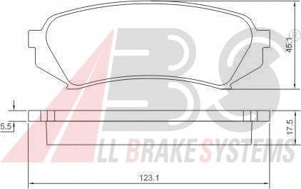 A.B.S. 37226 Комплект тормозных колодок,