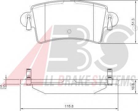 A.B.S. 37289 Комплект тормозных колодок,