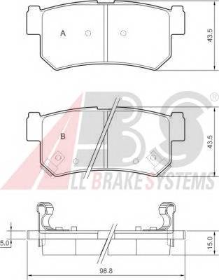 A.B.S. 37460 Комплект тормозных колодок,