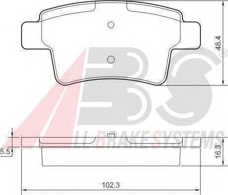 A.B.S. 37597 Комплект тормозных колодок,