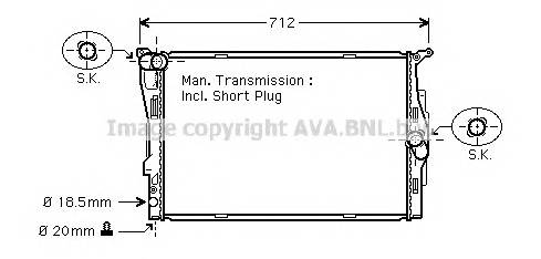 AVA QUALITY COOLING BWA2291 Радиатор, охлаждение двигателя