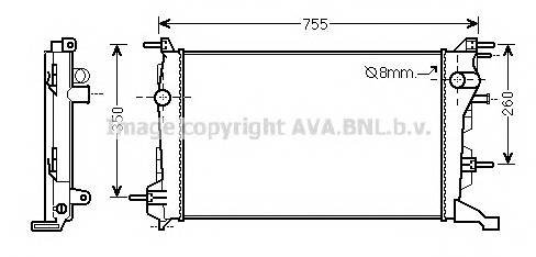 AVA QUALITY COOLING RT2410 Радиатор, охлаждение двигателя