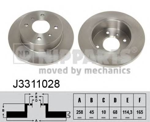 NIPPARTS J3311028 Тормозной диск