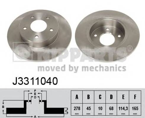 NIPPARTS J3311040 Тормозной диск