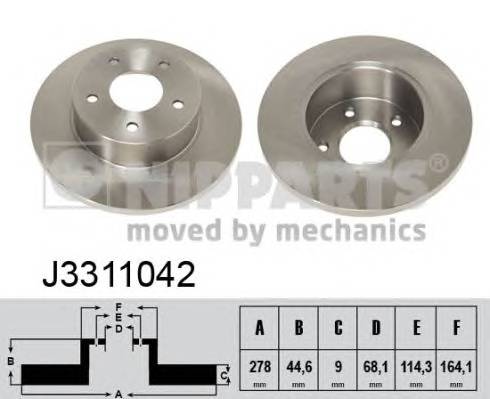 NIPPARTS J3311042 Тормозной диск