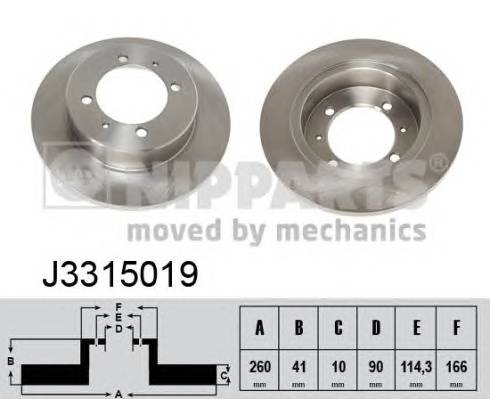 NIPPARTS J3315019 Тормозной диск