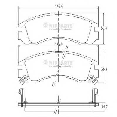 NIPPARTS J3605031 Комплект гальмівних колодок,