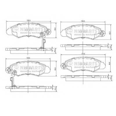 NIPPARTS J3608019 Комплект гальмівних колодок,