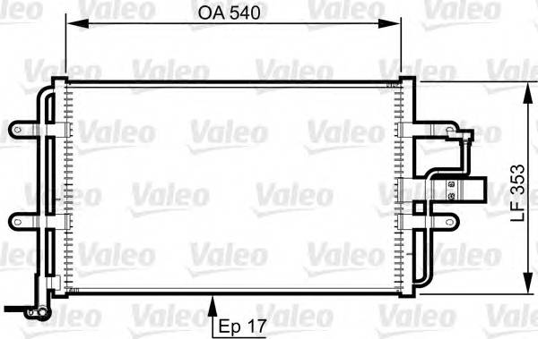 VALEO 814357 Конденсатор, кондиционер