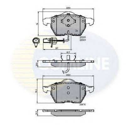 COMLINE CBP11542 Комплект гальмівних колодок,