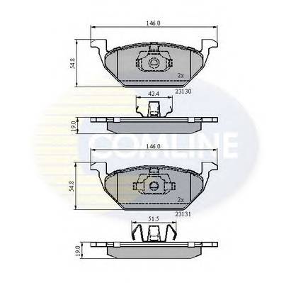 COMLINE CBP0889 Комплект гальмівних колодок,