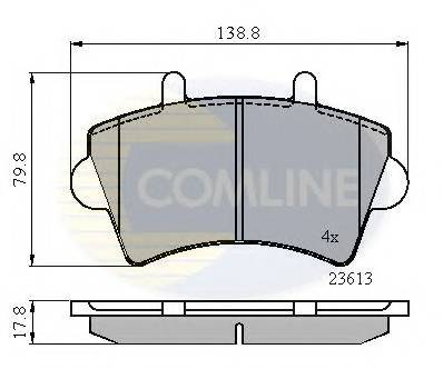 COMLINE CBP01035 Комплект тормозных колодок,