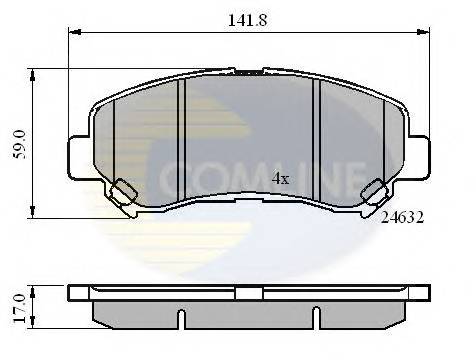 COMLINE CBP01577 Комплект тормозных колодок,