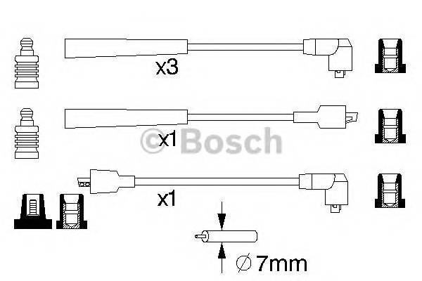 BOSCH 0 986 357 122 Комплект дротів запалювання