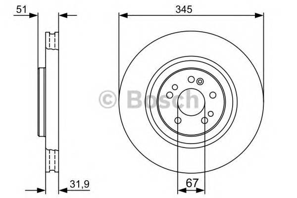 BOSCH 0 986 479 405 Гальмівний диск