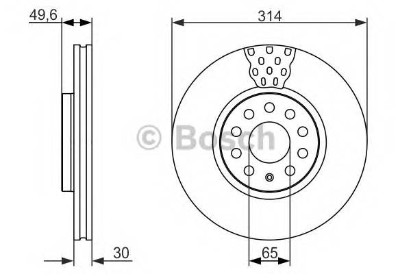 BOSCH 0 986 479 735 Гальмівний диск