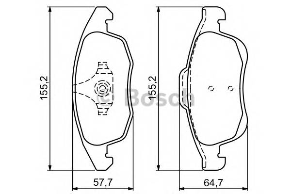 BOSCH 0 986 494 235 Комплект тормозных колодок,