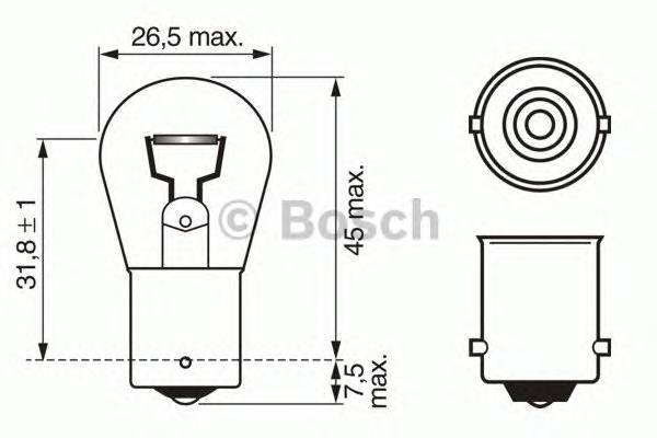 BOSCH 1 987 302 280 Лампа накаливания, фонарь