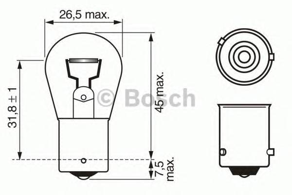 BOSCH 1 987 302 213 Лампа накаливания, фонарь