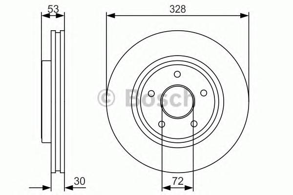 BOSCH 0986479R48 Диск гальмівний