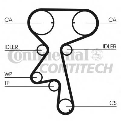 CONTITECH CT873WP4 Водяний насос +