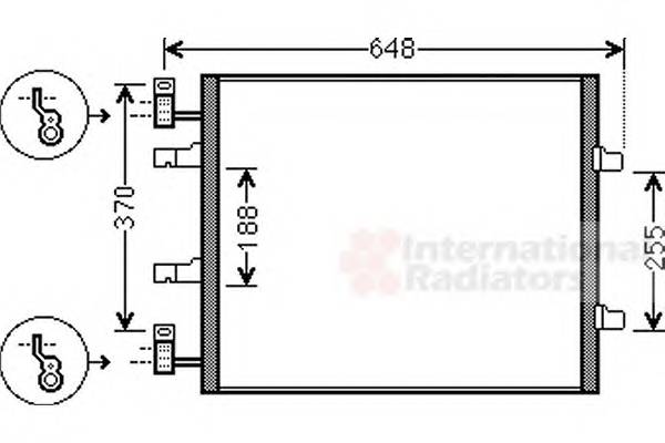 VAN WEZEL 43005459 Конденсатор, кондиціонер