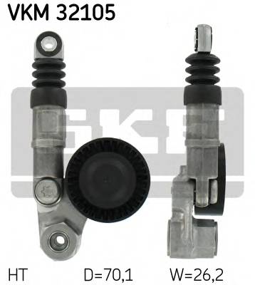 SKF VKM 32105 Натяжний ролик, полікліновий