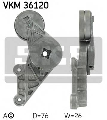 SKF VKM 36120 Натяжной ролик, поликлиновой