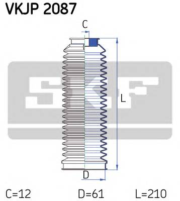 SKF VKJP 2087 Комплект пильника, рульове