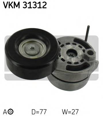 SKF VKM 31312 Натяжний ролик, полікліновий