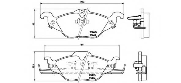 BREMBO P 59 030 Комплект тормозных колодок,