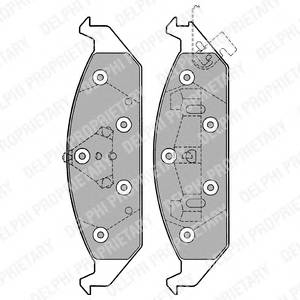 DELPHI LP1161 Комплект тормозных колодок,