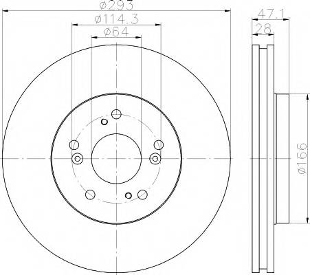 HELLA 8DD 355 115-941 Тормозной диск