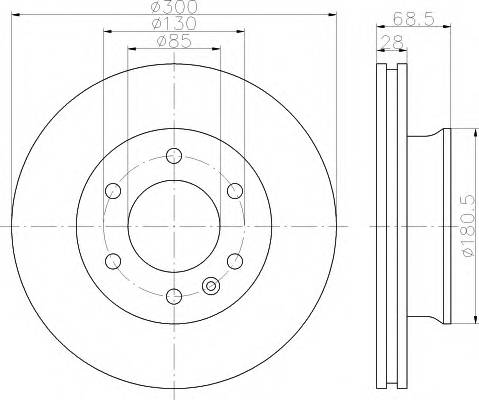 HELLA 8DD 355 117-621 Тормозной диск