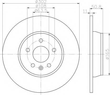 HELLA 8DD 355 118-841 Тормозной диск